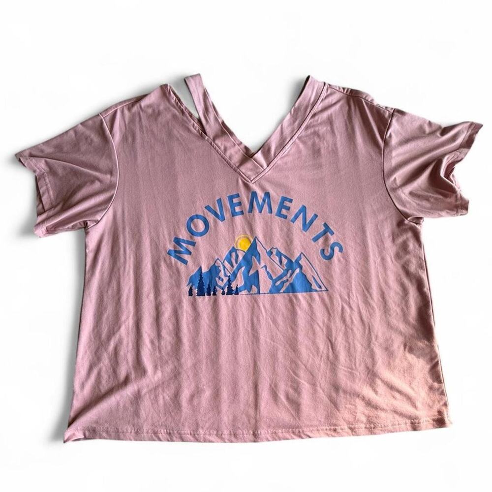 Shein pink baby tee with